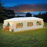 FREE SHIPPING - NEW 10x30 Outdoor Canopy Tent Gazebo Party Wedding Events w 8 Side Removable Walls, Waterproof Canopies,