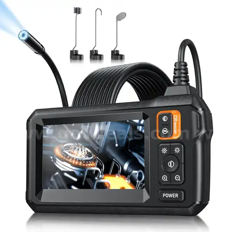 FREE SHIPPING Endoscope Camera with Light, Inspection Borescope Camera with 4.3&#x22; IPS Screen, 1920P HD with 8 LED Lights,