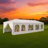 FREE SHIPPING - NEW 10x30 Outdoor Canopy Tent Gazebo Party Wedding Events w 8 Side Removable Walls, Waterproof Canopies,