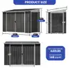 FREE SHIPPING - BRAND NEW - 8&#x27;x4&#x27; outdoor metal tool shed with 3 doors, 148 cu. ft. storage capacity