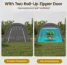 We Ship For FREE - Domed Carport Portable Garage with 2 Roll Up Doors 10x15x9 FT