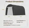 We Ship For FREE - Domed Carport Portable Garage with 2 Roll Up Doors 10x15x9 FT