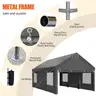 FREE SHIPPING - NEW - 12x20 ft Portable Garage Carport Canopy with Sidewalls and Doors