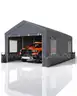 FREE SHIPPING - NEW - 10 &#xD7; 20 &#xD7; 11 ft Portable Garage Carport Canopy STEEL FRAME w Sidewalls and Doors
