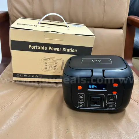 FREE SHIPPING &#x2013; Portable Power Station 97Wh 150W Backup Lithium Battery with Solar Charging, Wireless Charger &#x26; LED Flas