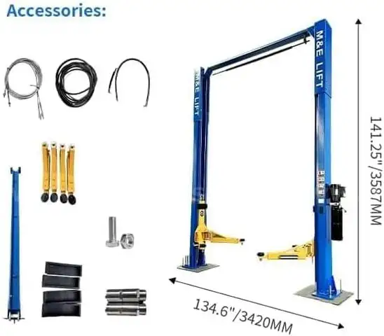 Free Shipping - Brand New 11000lbs 2 Post Car Lift Auto Truck Hoist Two/2 Post Lift Auto Lifts for Home Garage Shop