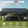 FREE SHIPPING - NEW - 12x20 ft Portable Garage Carport Canopy with Sidewalls and Doors
