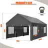 FREE SHIPPING - NEW - 12x20 ft Portable Garage Carport Canopy with Sidewalls and Doors