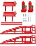 SHIPS FOR FREE 2 Pack Hydraulic Car Ramps, 11050LBS 5T Car Ramp High Lift 9&#x22;-14.2&#x22;, Heavy Duty