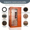 Factory Sealed – FREE Shipping - Infrared 1-Person Home Sauna, 800W, Okoume Wood, LED, Speakers, Glass Door
