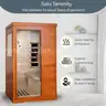 Factory Sealed &#x2013; FREE Shipping - Infrared 1-Person Home Sauna, 800W, Okoume Wood, LED, Speakers, Glass Door