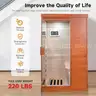 Factory Sealed &#x2013; FREE Shipping - Infrared 1-Person Home Sauna, 800W, Okoume Wood, LED, Speakers, Glass Door