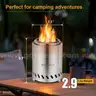 Ships Free in USA - Brand New Tabletop Fire Pit, Low Smoke Outdoor Mini Stove, Wood or Pellet Fueled, 9.7x7.1in