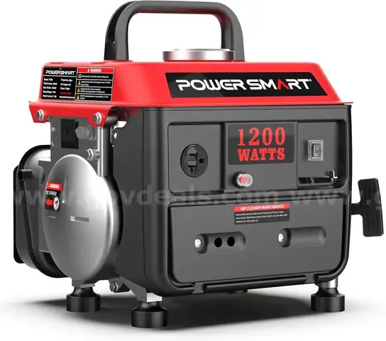 FREE SHIPPING &#x2013; NEW 1200-Watt Portable Generator, Super Quiet, 37lb Lightweight, 5hr Runtime, 120V/12V