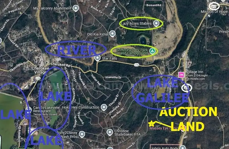 WALK TO BEAUTIFUL LAKE GALILEE! In the Ozark Mountains! NEAR LAKES! RIVER! GOLF! Parks! Schools! Businesses! NO RESERVE!
