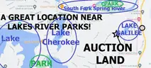 WALK TO LAKE GALILEE! Ltd Warranty Deed! No Back Taxes! In Ozark Mountains! LAKES! RIVER! GOLF! Businesses! No Reserve!