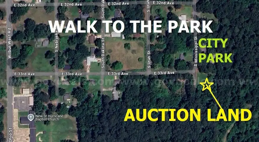 WALK TO THE PARK!  Partly Cleared LAND! Near LAKE! SCHOOLS! RIVER! PARKS! CASINO! In BOOMTOWN Pine Bluff, AR! NO RESERVE