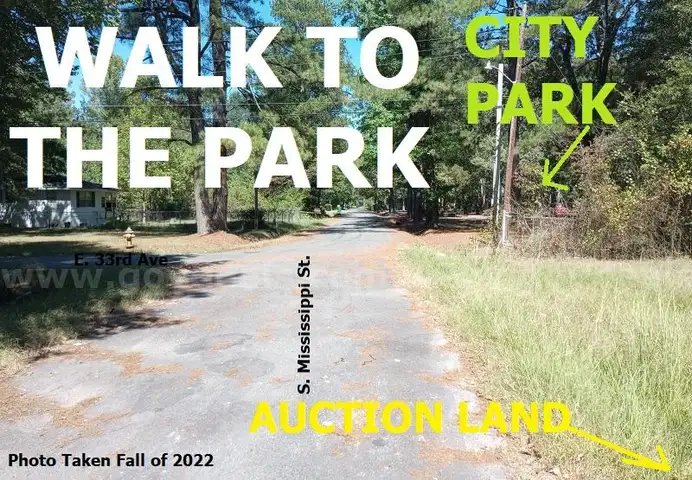WALK TO THE PARK!  Partly Cleared LAND! Near LAKE! SCHOOLS! RIVER! PARKS! CASINO! In BOOMTOWN Pine Bluff, AR! NO RESERVE
