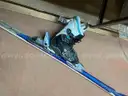 Downhill skis with boots