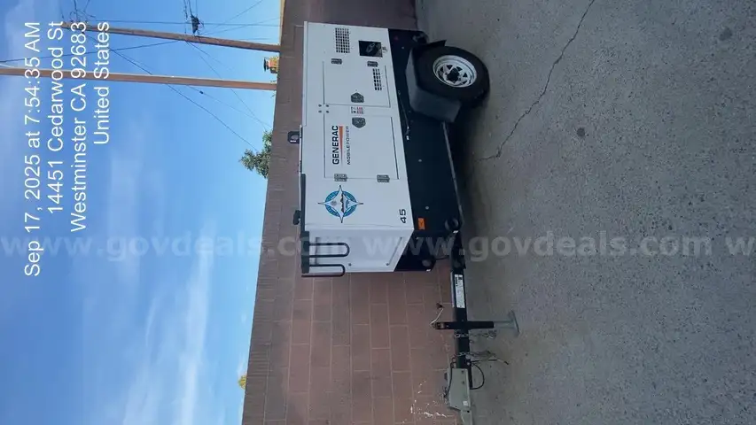 2014 Generac 45kVA portable generator