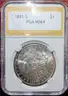 Stunning 1881-S Morgan Silver Dollar PGA Graded MS 64