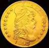 Very Rare 1803/2 Half Eagle, BD-4 PGA Graded MS64