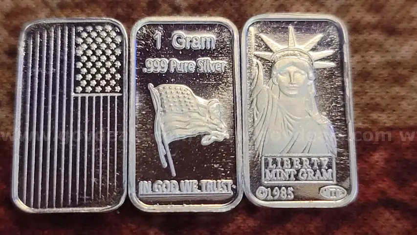 3 Silver Bars - 1g