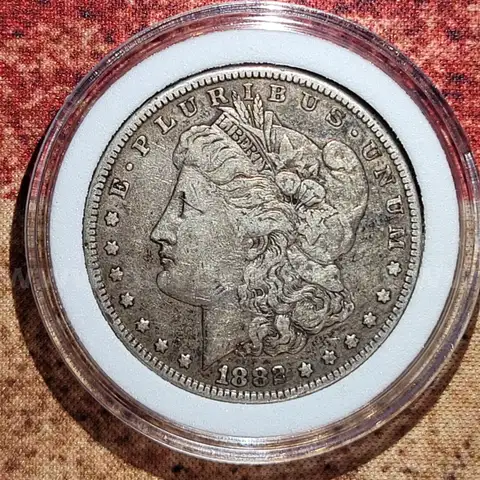 Beautiful Silver Morgan Dollar In Case 1882