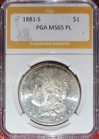 Stunning Morgan Silver Dollar 1881-S MS65 PL