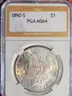 Stunning 1890-S Morgan Silver Dollar PGA Graded MS 64