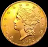 Beautiful Liberty Head $20 Gold Coin from 1855 High Grade