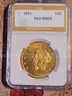 Beautiful Liberty Head $20 Gold Coin from 1855 High Grade