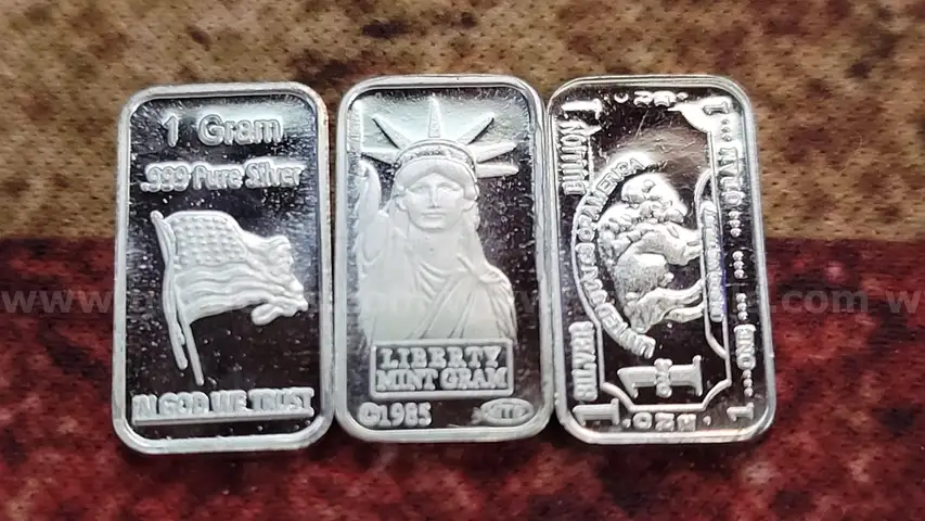 3 Silver Bars - 1g