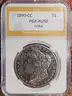 Stunning 1890-CC Morgan Silver Dollar PGA Graded AU 50 Tailbar