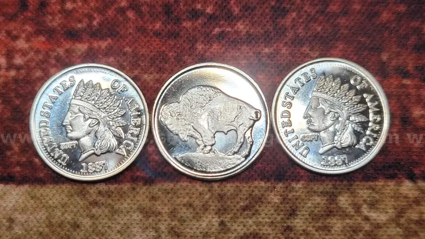 3 Silver Coins/Rounds - 1g