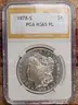 Stunning 1878-S Morgan Silver Dollar PGA Graded MS 65 PL