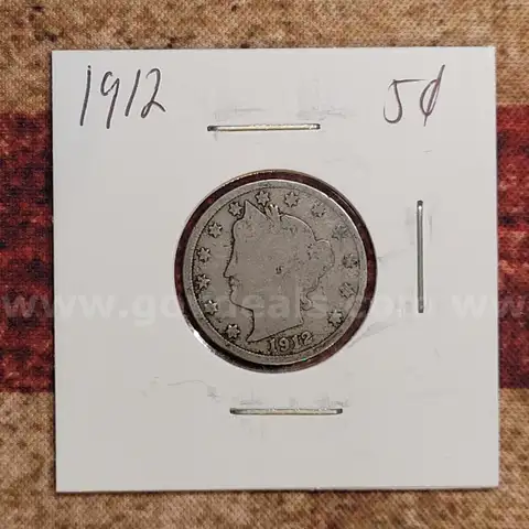 Very Nice 1912 V Nickel