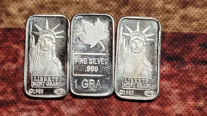 3 Silver Bars - 1g
