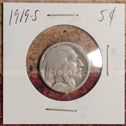 Nice Old Buffalo Nickel 1919-S