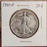 Very Nice Silver Liberty Half Dollar 1941-D