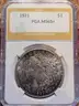 Stunning 1921 Morgan Silver Dollar PGA Graded MS 65+
