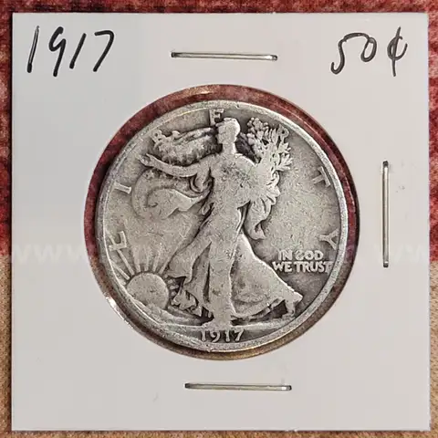 Nice Old Silver Liberty Half Dollar 1917