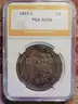 Stunning 1883-S Morgan Silver Dollar PGA Graded AU 58