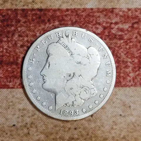 Beautiful Morgan Silver Dollar 1893 - Uncommon Date