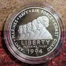 Beautiful 1994 &#x22;Women In Military Service&#x22; Silver Dollar