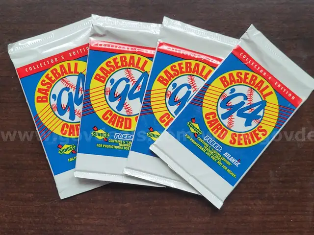4 Packs of Sealed Fleer Baseball Cards from the 90s