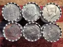 6 Rolls of Kennedy Half Dollars Unopened