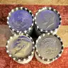 4 Rolls of Kennedy Half Dollars Unopened