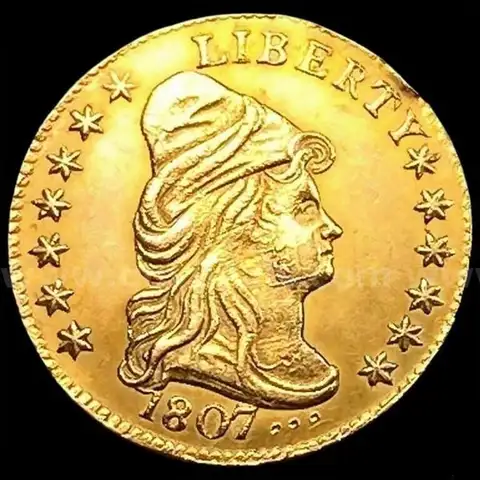 Beautiful Draped Bust $2.5 Gold Coin 1807 High Grade