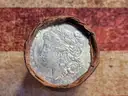 Old Roll of Silver Morgan Dollars